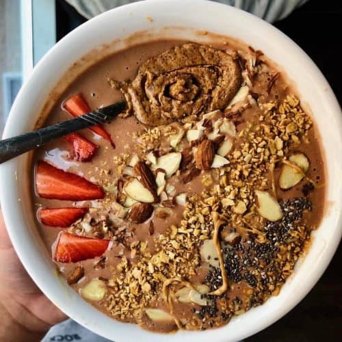 Cold Brew Smoothie Bowl Recipe for Breakfast - Nourished by Anne